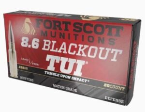 FORT SCOTT 8.6 BLACK OUT 235GR SUPER SONIC SOLID COPPER TUI 20RD BOX 10 BOXES PER CASE