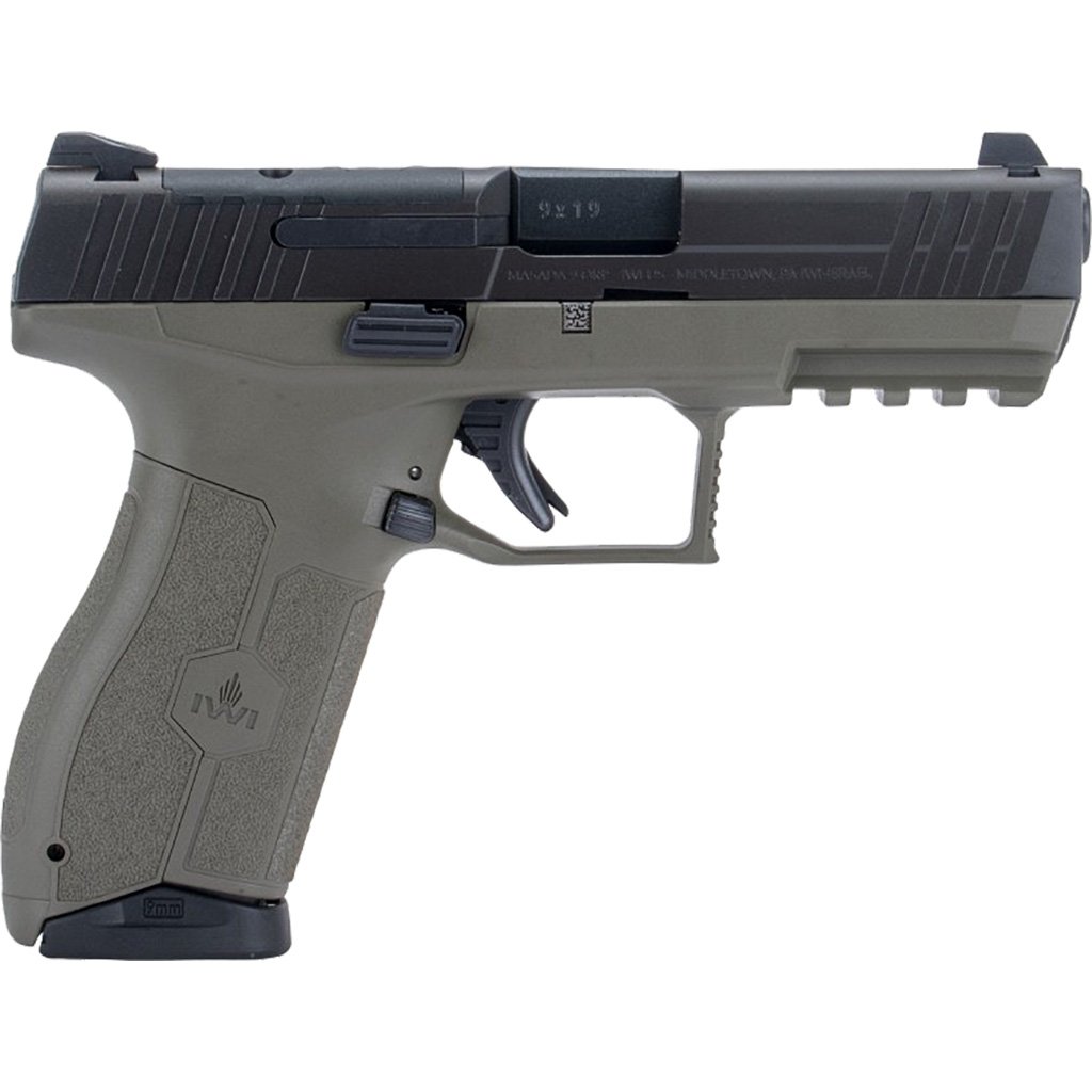 IWI MASADA Pistol 9mm 4.1 in. OD Green 17 rd. Optics Ready