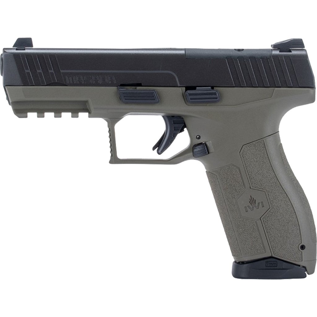 IWI MASADA Pistol 9mm 4.1 in. OD Green 17 rd. Optics Ready - Image 2