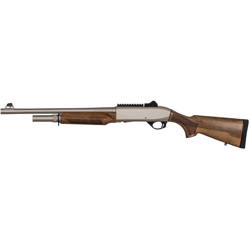 MAC 2 Tactical Marine Wood Shotgun 12 ga 18.5 in. Nickle/Wood 3 in. 5 rd.
