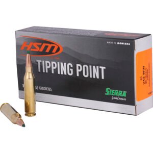 HSM Tipping Point Rifle Ammunition 243 Win. Sierra Gamechanger 90 gr. 20 rd.