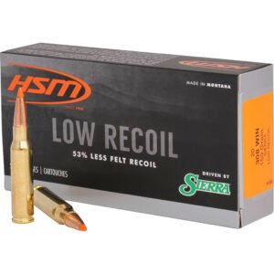 HSM Low Recoil Rifle Ammunition 308 Win. Sierra 150 gr. 20 rd.