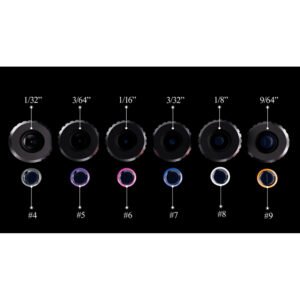 Specialty Iron I Rifle Peep Kit Contains 6 Apertures and 6 Verifiers with Case