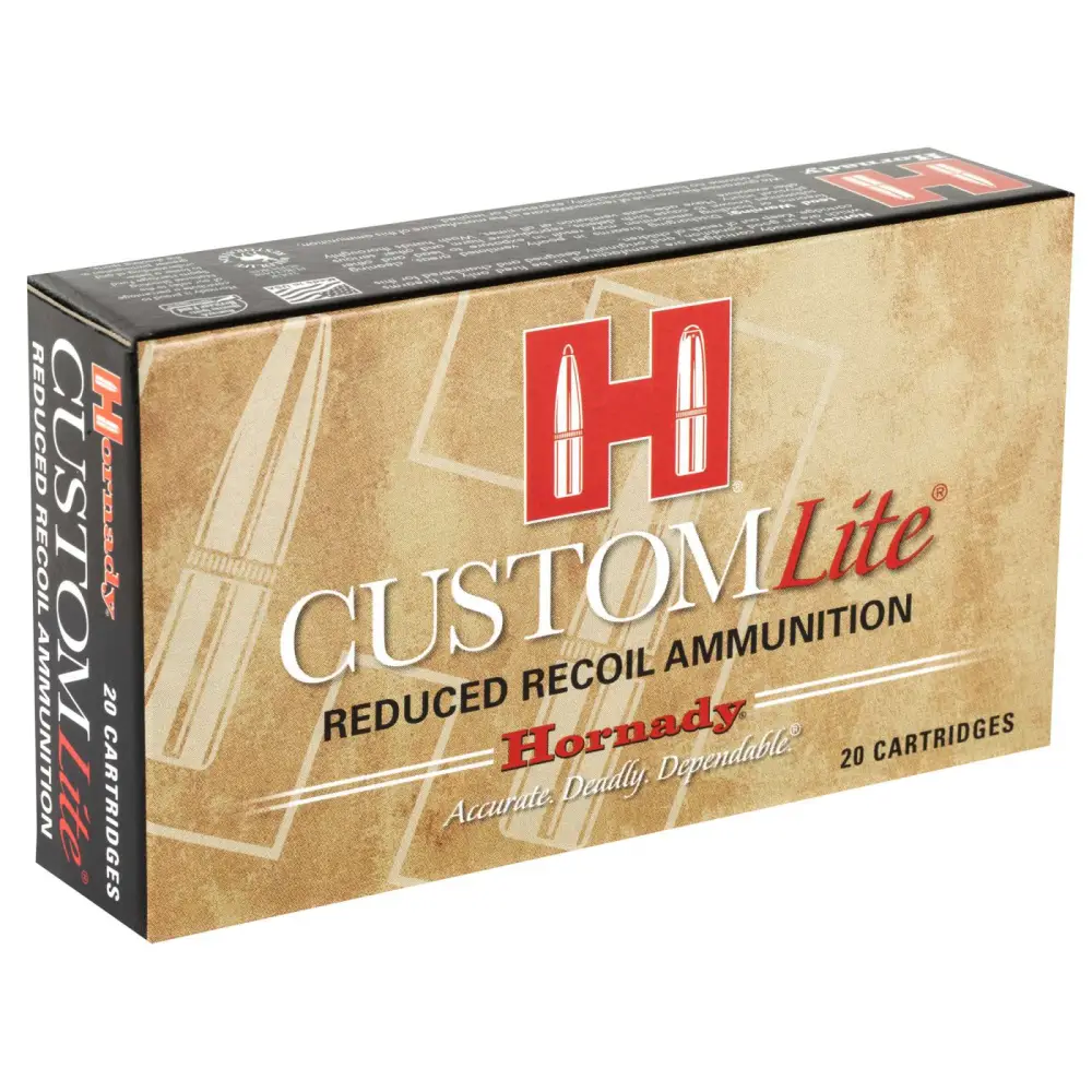 HORNADY CUSTOM LITE 308WIN 125G SST 20RD BX 200RD CASE