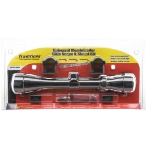 Traditions Muzzleloader Scope w/Rings and Base Black 3-9x40