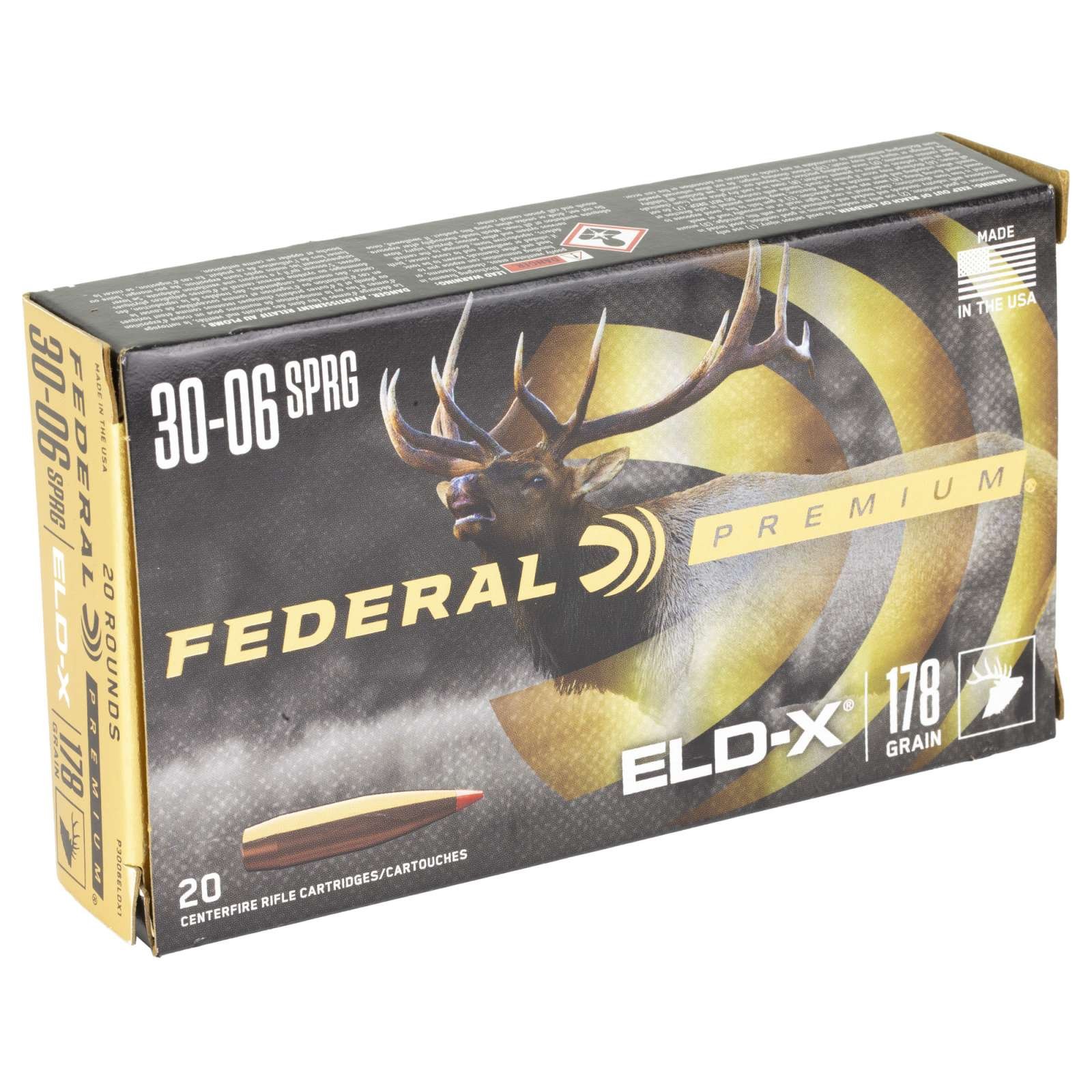 FEDERAL 30-06 SPRGFLD 178 GR ELD-X 20 RD/BX 10 BX/CS - Image 2