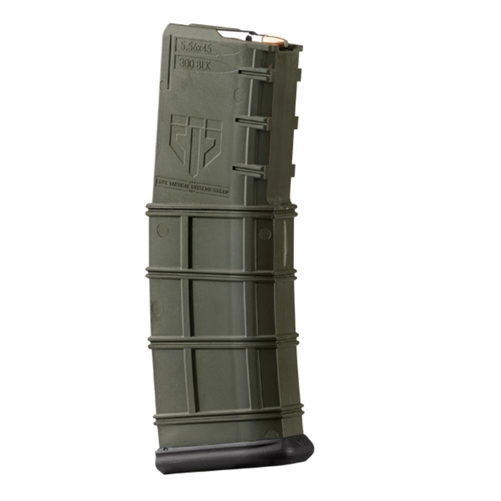 Elite Tactical Systems AR-15 Rifle Magazine OD Green Nylon .223/5.56 BLK 30/rd