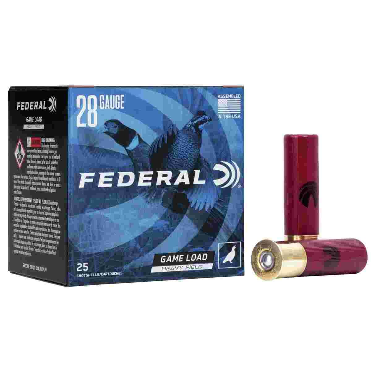 Federal Game-Shok Heavy Field Load Shotshells 28ga 2-3/4" 1 oz #5 1220 fps 25/ct