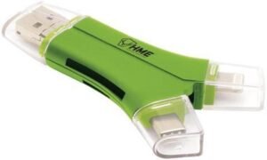 HME 4-in-1 SD Card Reader for IOS & Android USB-OTG Device