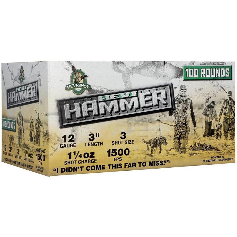 Hevi-Shot HEVI-Hammer Shotshells 12ga 3" 1-1/4oz 1500 fps #3 100/ct