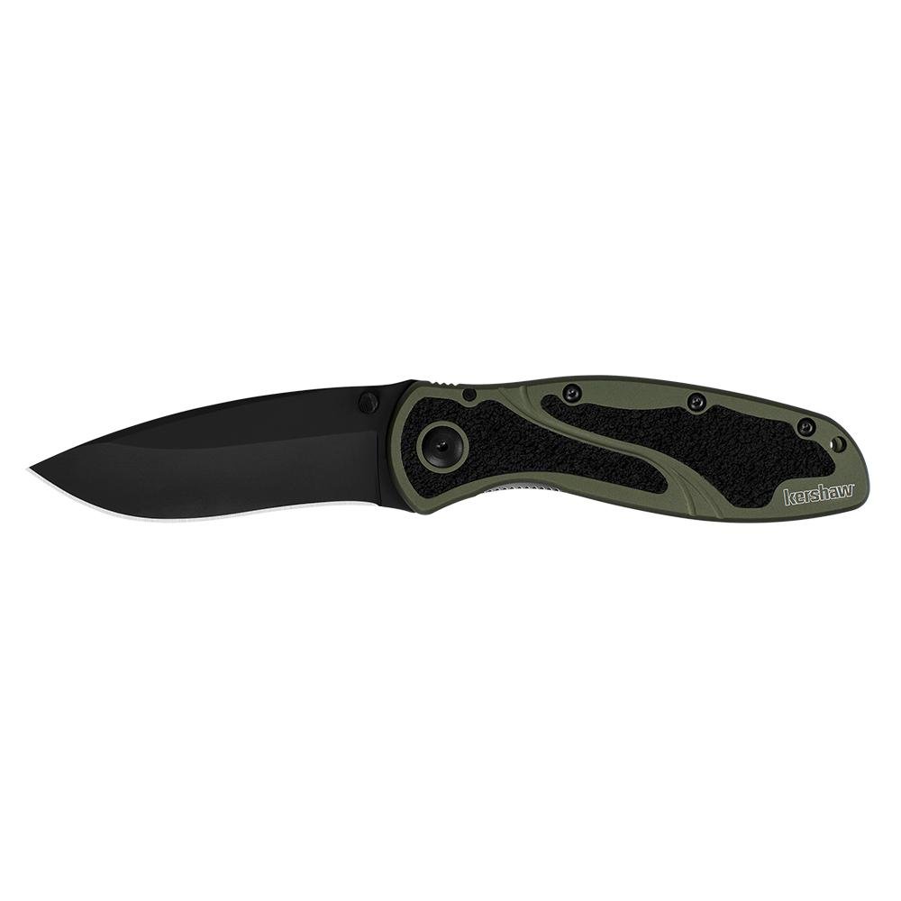 Kershaw Blur Folding Knife 3-2/5" Drop Point Blade Olive Drab