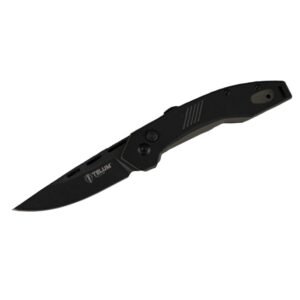 Telum Incinerator Tactical Automatic Knife 3-1/2" Drop Point Blade Black