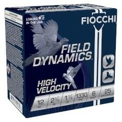 Fiocchi Field Dynamics Shotshells 12 ga 2-3/4" 1-1/4 oz 1330 fps #6 25/rd