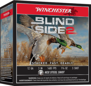 WINCHESTER BLIND SIDE 2 12G 3" #3 1-3/8OZ HV HEX 25RD BX
