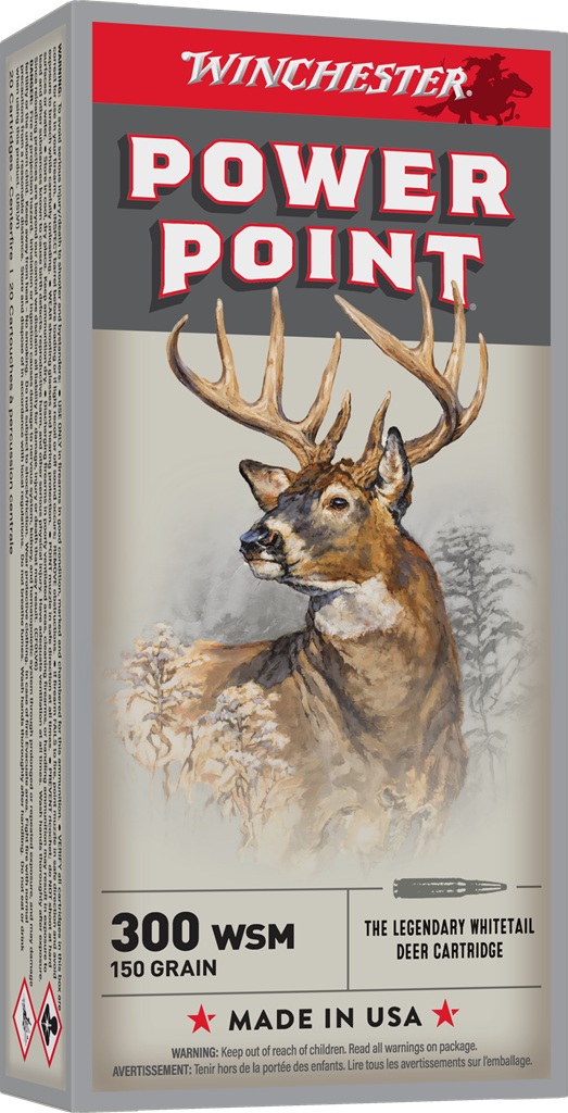WINCHESTER POWER POINT 300WSM 150G 20RD BX 200RD CASE