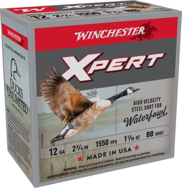 WINCHESTER SUPER X XPERT 12 GA 2-3/4" BB HV STEEL  1-1/16 OZ 25 RD/BX 10 BX/CS