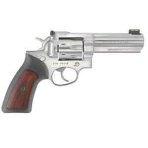 RUG GP100 357MAG 4.2 SS ADJ FOS RUBBER/WOOD 7RD