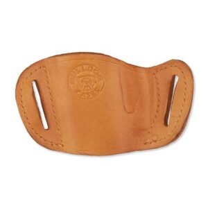 Bulldog Molded Leather Belt Slide Holster for Most Large Frame Autos Tan RH