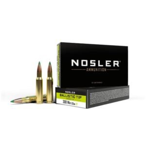 Nosler Ballistic Tip Hunting Rifle Ammunition 308 Win 125gr PT 3100 fps 20/ct