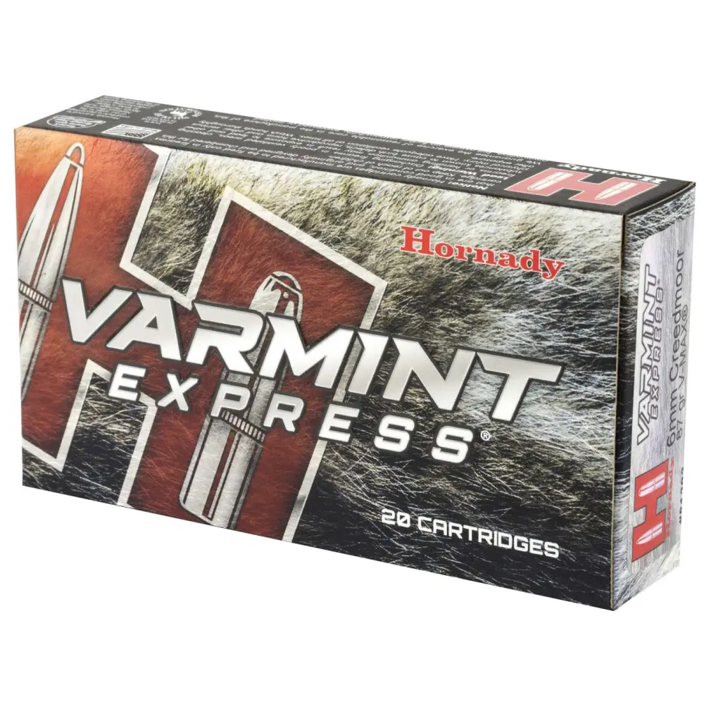 HORNADY VARMINT EXPRESS 6MM CREEDMOOR 87G VMAX 20RD BX 200RD CASE - Image 2