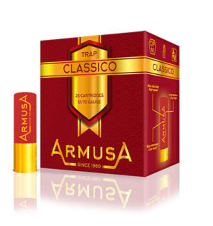 ARMUSA 12 GA. CLASSICO (PAPER HULL) COMPETITION & HIGH ANTIMONY (1 CASE OF 250 SHELLS)
