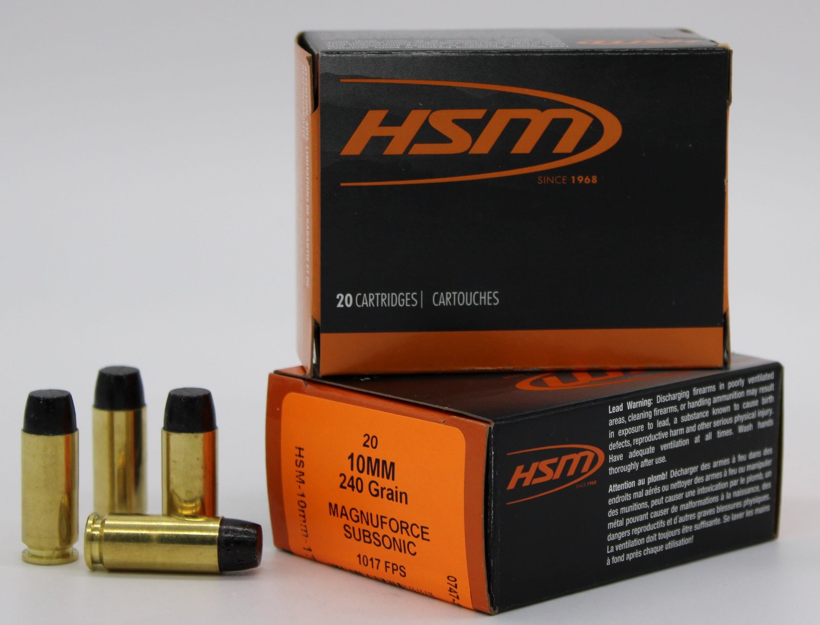 HSM SUBSONIC 10MM HITEK 240GR HCFN 20/20