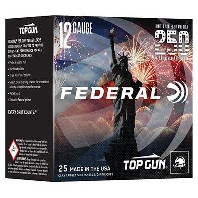 Federal Top Gun Target 250th Anniversary Shotshell 12 ga 2-3/4" 1-1/8 oz #8 1145 fps 25/ct