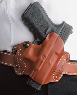 DESANTIS MINI SLIDE HOLSTER - OWB RH LTHR FOR GLOCK 20/21 TN