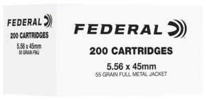 FEDERAL 5.56 NATO 55GR FMJ 200RD/BX 5BX/CS