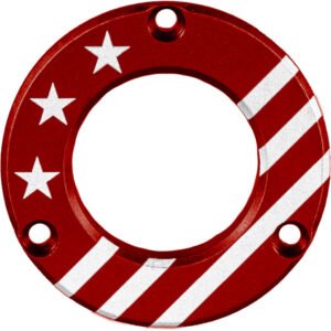 Axcel Driver Hubcap Red w/Engraving Made In USA/Patriotic Theme