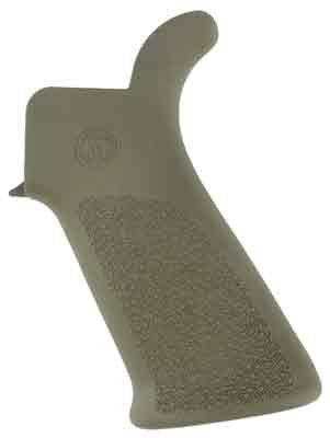 HOGUE AR-15 BEAVERTAIL GRIP - NO FINGER GROOVES OD GREEN