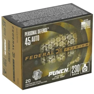 FEDERAL 45 AUTO 230GR PUNCH JHP 20 RD/BX 10 BX/CS