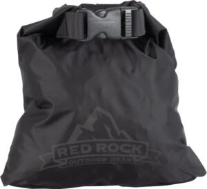RED ROCK ROLL TOP DRY BAG - 1 LITER WATERPROOF BLACK
