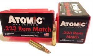 ATOMIC 223 REM 77GR MATCH BTHP - 50RD 10BX/CS