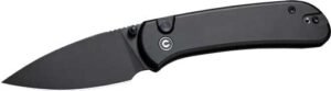 CIVIVI KNIFE QUIBIT 2.98" BLK/ - BLK STONEWASH BUTTON LOCK