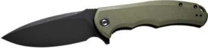 CIVIVI KNIFE PRAXIS 3.75"   OD - GREEN G10/BLACK STONEWASHED