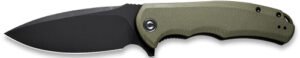 CIVIVI KNIFE PRAXIS 3.75"   OD - GREEN G10/BLACK STN CLAM PACK