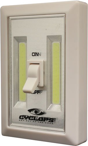 CYCLOPS LIGHT WALL SWITCH COB - LED 200 LUMEN 2/PACK IVORY