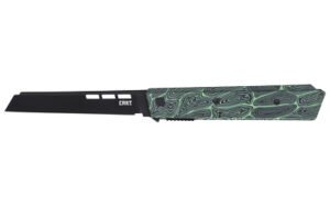 CRKT ZEPHYR 3.22" PLAIN EDGE GRN/WHT