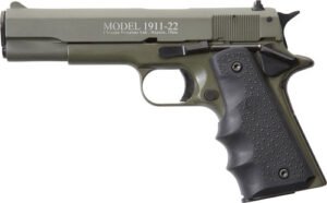 CHIAPPA 1911-22 22LR 5" FS - 10RD OD GREEN/RUBBER