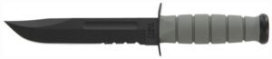 KA-BAR FIGHTING/UTILITY KNIFE - 7" SERR W/PLASTIC STH. F-GREEN