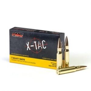 PMC X-Tac Rifle Ammunition 7.62x51mm 147gr FMJ-BT 2800 fps 20/ct