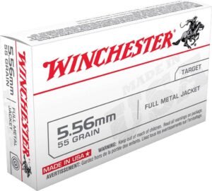 Winchester USA Rifle Ammunition 5.56mm 55gr FMJ  3270 fps 20/ct