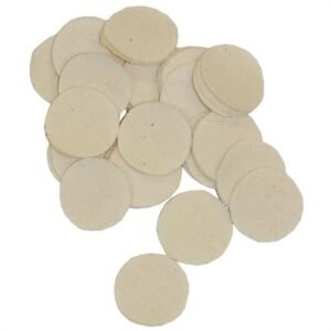 HEAVY DUTY COTTON ROUND PATCHES, 1.25''/.30-.35 CAL, 1000 PK