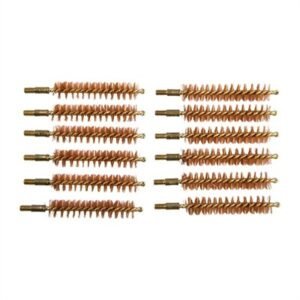 BRONZE RIFLE BORE BRUSH, 45 CALIBER, 8-32M, 12 PACK